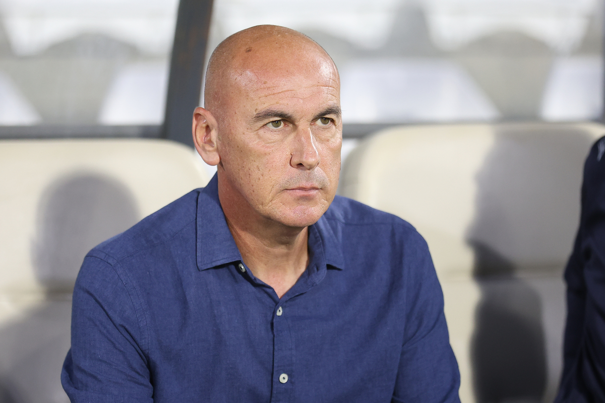 DUSAN DJORDJEVIC trener fudbalera Spartaka na utakmici Mocart Superlige Srbije protiv Cukarickog na stadionu SC Mladost, Pancevo 15.08.2025. godine Foto: Ivica Veselinov / MN PRESS FUDBAL, FOOTBALL, MOZZART SUPERLIGA, PRVENSTVO SRBIJE, NATIONAL CHAMPIONSHIP, CUKARICKI, SPARTAK SUBOTICA