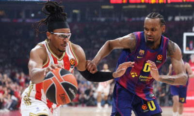 CHIMA MONEKE Cima Moneke kosarkas Crvene Zvezde na utakmici Evrolige protiv KEVIN PUNTER Kevin Panter iz Barselone u hali Beogradska Arena, Beograd 05.12.2025. godine Foto: Ivica Veselinov / MN PRESS KOSARKA, BASKETBALL, EVROLIGA, EUROLEAGUE, CRVENA ZVEZDA, BARCELONA, BARSELONA