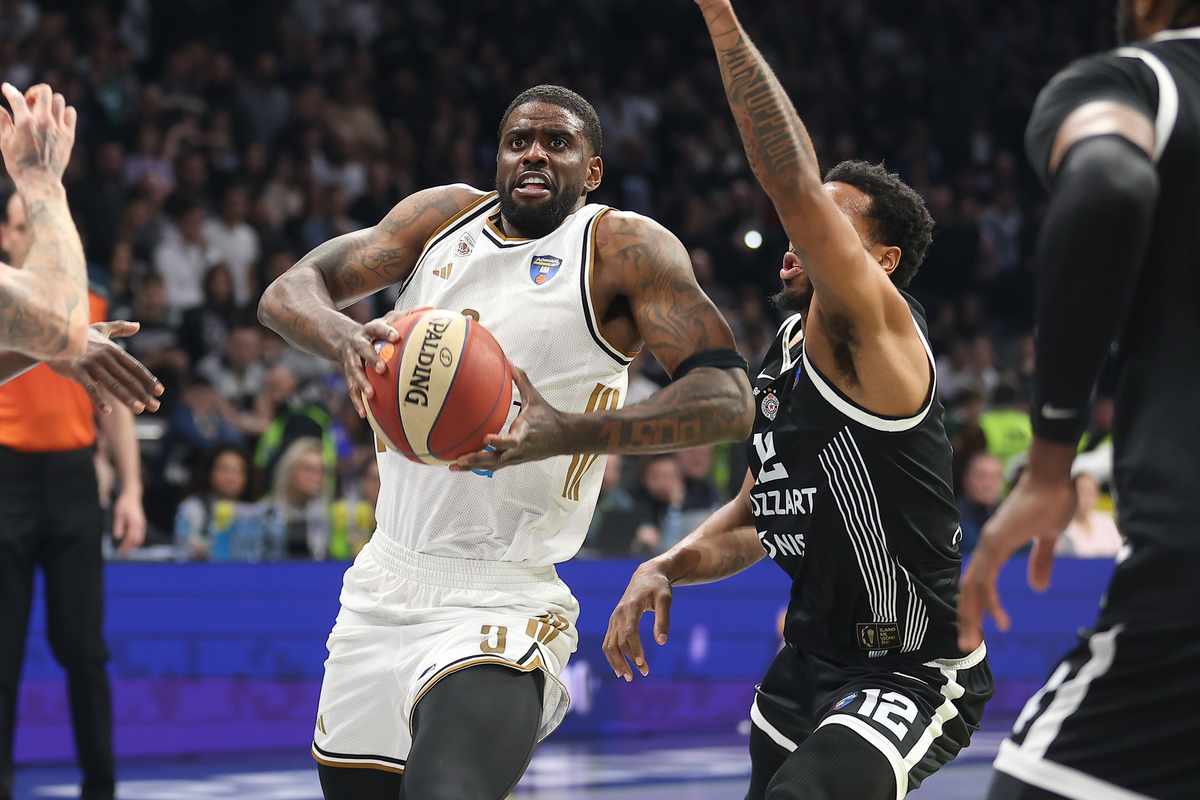 DWAYNE BACON Dvejn Bejkon kosarkas Dubaija na utakmici ABA lige protiv Partizana u hali Beogradska Arena, Beograd 09.02.2026. godine Foto: Ivica Veselinov / MN PRESS KOSARKA, BASKETBALL, ABA LIGA, ABA LEAGUE, JADRANSKA LIGA, ADRIATIC LEAGUE, KK PARTIZAN, DUBAI, BC DUBAI