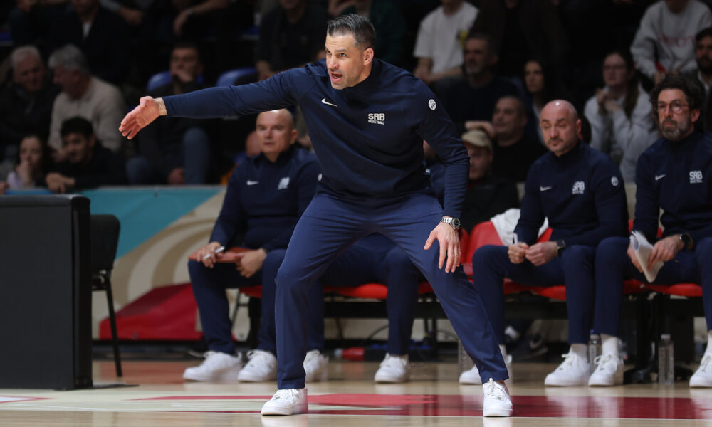 DUSAN ALIMPIJEVIC trener kosarkasa Srbije na utakmici kvalifikacija za Svetsko Prvenstvo protiv Turske u hali Aleksandar Nikolic, Beograd 27.02.2026. godine Foto: Ivica Veselinov / MN PRESS KOSARKA, BASKETBALL, KVALIFIKACIJE, SRBIJA, TURSKA, TURKEY, SERBIA
