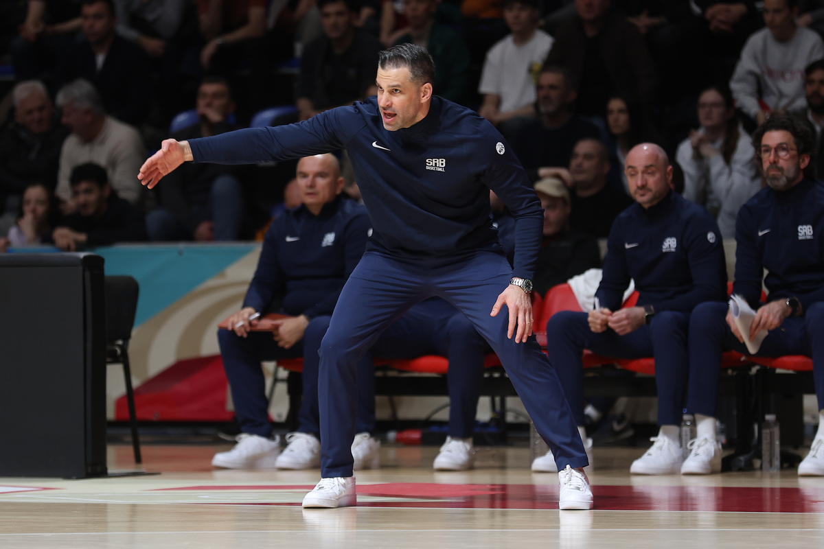 DUSAN ALIMPIJEVIC trener kosarkasa Srbije na utakmici kvalifikacija za Svetsko Prvenstvo protiv Turske u hali Aleksandar Nikolic, Beograd 27.02.2026. godine Foto: Ivica Veselinov / MN PRESS KOSARKA, BASKETBALL, KVALIFIKACIJE, SRBIJA, TURSKA, TURKEY, SERBIA