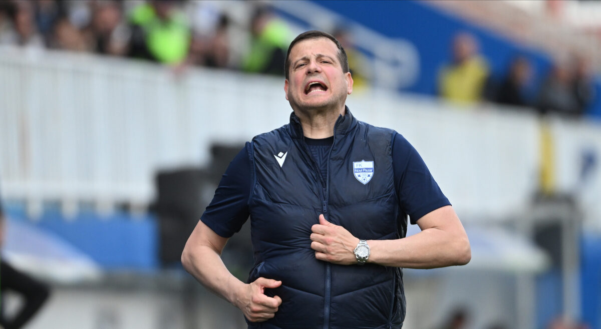 NENAD LALATOVIC, trener fudbalera Novog Pazara, na prvenstvenoj utakmici protiv Cukarickog, na Gradskom stadionu. Novi Pazar, 15.03.2026. foto: Mladjan Ivanovic / MN PRESS Fudbal, Novi Pazar, Cukaricki