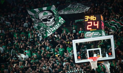 NAVIJACI kosarkasa Panatinaikosa Atina na utakmici Evrolige protivCrvene zvezde u hali OAKA, Atina 20.03.2026. godine Foto: MN PRESS Kosarka, Crvena zvezda, Evroliga, Panatinaikos Atina