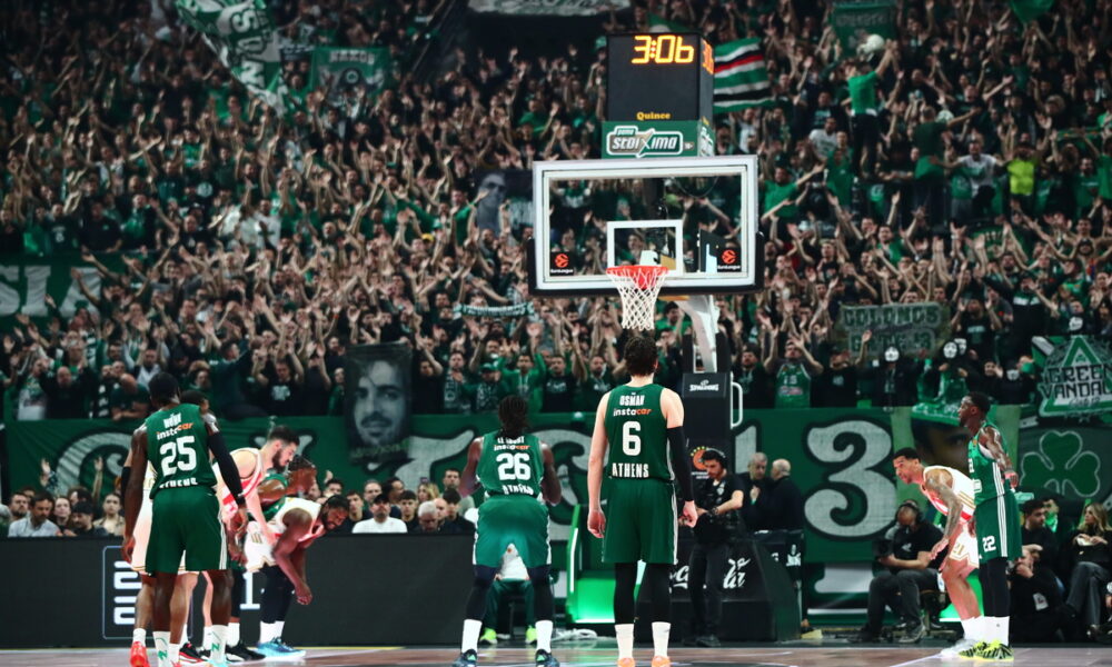 NAVIJACI kosarkasa Panatinaikosa Atina na utakmici Evrolige protivCrvene zvezde u hali OAKA, Atina 20.03.2026. godine Foto: MN PRESS Kosarka, Crvena zvezda, Evroliga, Panatinaikos Atina