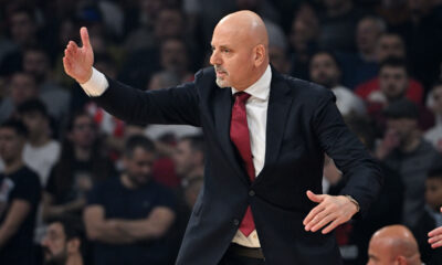 SASA OBRADOVIC trener kosarkasa Crvene zvezde na utakmici Evrolige protiv Parizana u hali Beogradska arena, Beograd 02.04.2026. godine Foto: Marko Metlas Kosarka, Crvena zvezda, Evroliga, Partizan