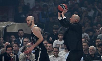 JOAN PENARROYA Djoan Penjaroja trener kosarkasa Partizana na utakmici Evrolige protiv Crvene zvezde u hali Beogradska arena, Beograd 02.04.2026. godine Foto: Marko Metlas Kosarka, Crvena zvezda, Evroliga, Partizan