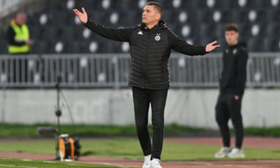 SRDJAN BLAGOJEVIC trener fudbalera Partizana na utakmici Superlige Prvenstva Srbije protiv Cukarickog na stadionu Partizana, Beograd 05.04.2026. godine Foto: Marko Metlas Fudbal, Partizan, Superliga Prvenstvo Srbije, Cukaricki
