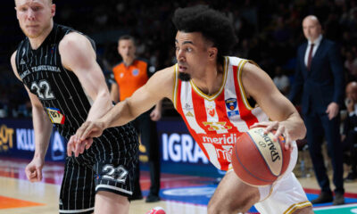 JORDAN NWORA Dzordan Nvora, kosarkas Crvene zvezde, na utakmici ABA lige protiv Kluza, u hali Aleksandar Nikolic. Beograd, 13.04.2026. foto: MN Press / djk Kosarka, ABA League, Crvena zvezda, Kluz