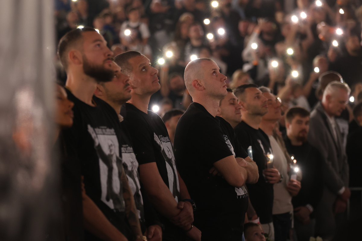 Bivši kosarkasi Partizana na utakmici Evrolige protiv Zallgirisa u hali Beogradska Arena, Beograd 10.04.2026. godine Foto: Ivica Veselinov / MN PRESS KOSARKA, BASKETBALL, EVROLIGA, EUROLEAGUE, PARTIZAN, ZALGIRIS