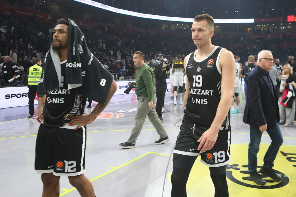 kosarkas Partizana na utakmici Evrolige protiv Zallgirisa u hali Beogradska Arena, Beograd 10.04.2026. godine Foto: Ivica Veselinov / MN PRESS KOSARKA, BASKETBALL, EVROLIGA, EUROLEAGUE, PARTIZAN, ZALGIRIS