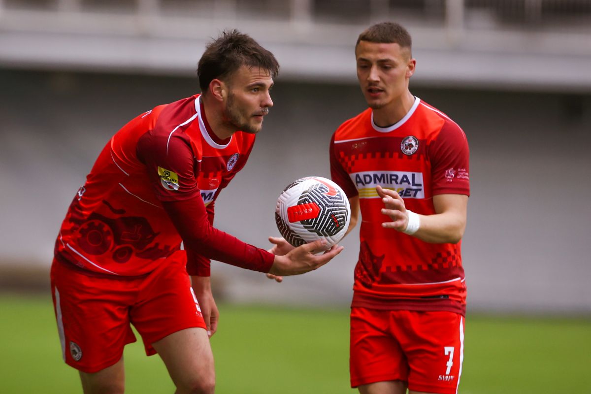 LUKA LUKOVIC i NIKOLA GLISIC fudbaleri IMT na utakmici Superlige Prvenstva Srbije protiv Javora na stadionu Vozdovca, Beograd, 07.03.2024. godine Foto: MN press Fudbal, Javor, Superliga Prvenstvo Srbije, IMT