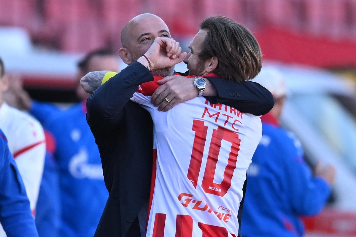 fudbaler Crvene zvezde na utakmici Superlige Prvenstva Srbije protiv Vojvodine Novi Sad na stadionu Rajka Mitica, Beograd, 18.04.2026. godine Foto: Marko Metlas Fudbal, Crvena zvezda, Superliga Prvenstvo Srbije, Vojvodina Novi Sad