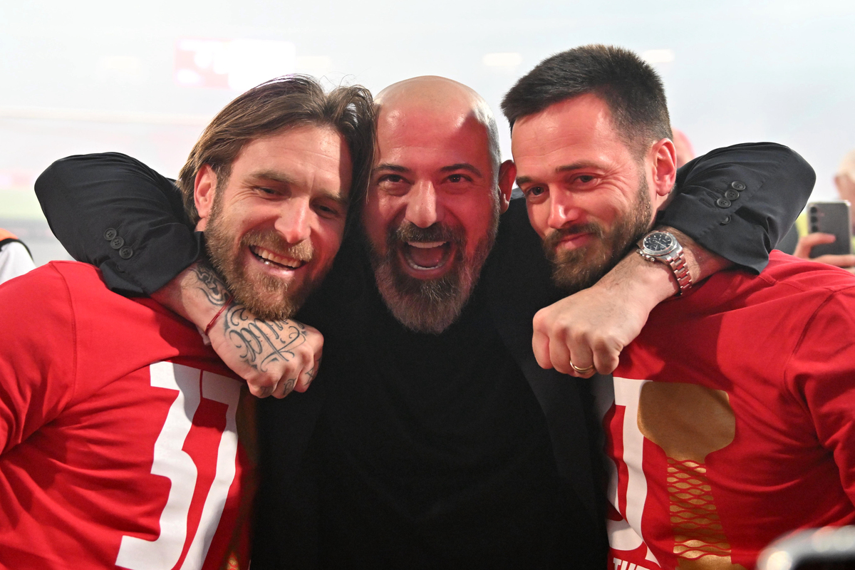 fudbaler Crvene zvezde na utakmici Superlige Prvenstva Srbije protiv Partizana na stadionu Rajka Mitica, Beograd, 26.04.2026. godine Foto: Marko Metlas Fudbal, Crvena zvezda, Superliga Prvenstvo Srbije, Partizan