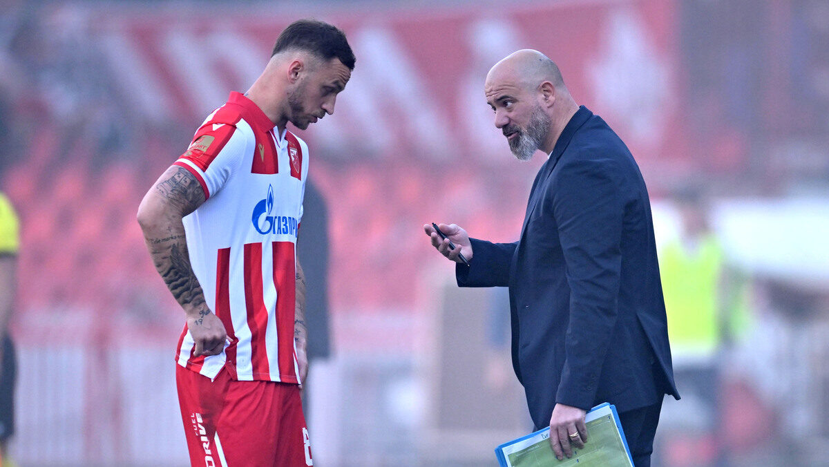fudbaler Crvene zvezde na utakmici Superlige Prvenstva Srbije protiv Vojvodine Novi Sad na stadionu Rajka Mitica, Beograd, 18.04.2026. godine Foto: Marko Metlas Fudbal, Crvena zvezda, Superliga Prvenstvo Srbije, Vojvodina Novi Sad