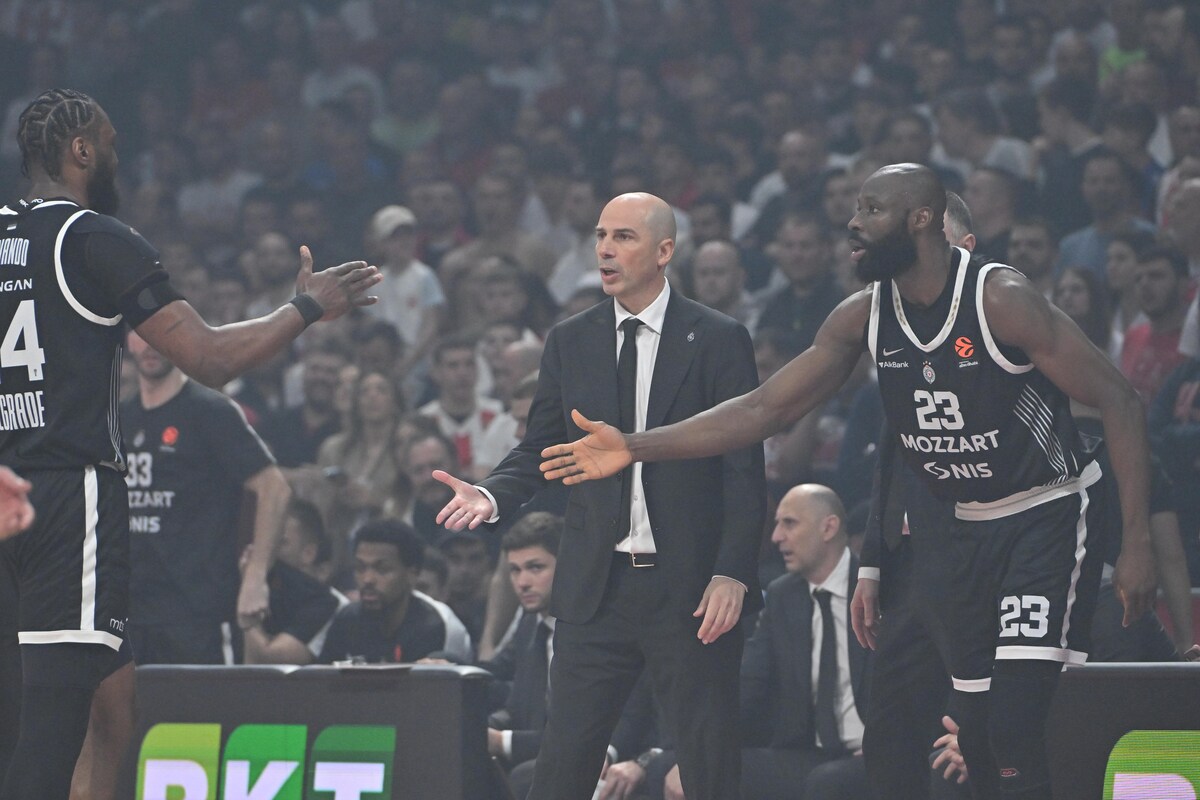 kosarkas Partizana na utakmici Evrolige protiv Crvene zvezde u hali Beogradska arena, Beograd 02.04.2026. godine Foto: Marko Metlas Kosarka, Crvena zvezda, Evroliga, Partizan
