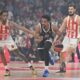 kosarkas Partizana na utakmici Evrolige protiv Crvene zvezde u hali Beogradska arena, Beograd 02.04.2026. godine Foto: Marko Metlas Kosarka, Crvena zvezda, Evroliga, Partizan