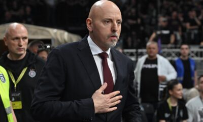 Trener Crvene zvezde na utakmici Jadranske ABA lige protiv Partizana u hali Beogradska arena, Beograd 19.04.2016. godine Foto: Marko Metlas Kosarka, Partizan, Jadranska ABA liga, Crvena zvezda