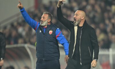 Trener Crvene zvezde na utakmici polufinala Kupa Srbije protiv Jedinstva Ub na stadionu Dragan Dzajic, Ub 30.04.2026. godine Foto: Marko Metlas Fudbal, Crvena zvezda, Kup Srbije, Jedinstvo Ub
