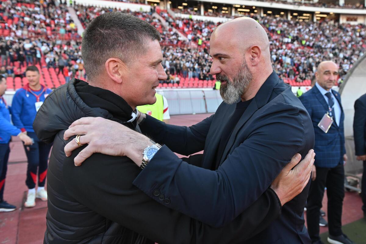 Trener Crvene zvezde na utakmici Superlige Prvenstva Srbije protiv Partizana na stadionu Rajka Mitica, Beograd, 26.04.2026. godine Foto: Marko Metlas Fudbal, Crvena zvezda, Superliga Prvenstvo Srbije, Partizan