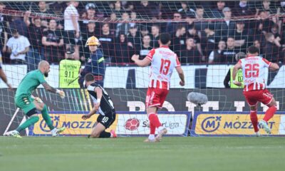 fudbaler Crvene zvezde na utakmici Superlige Prvenstva Srbije protiv Partizana na stadionu Rajka Mitica, Beograd, 26.04.2026. godine Foto: Marko Metlas Fudbal, Crvena zvezda, Superliga Prvenstvo Srbije, Partizan