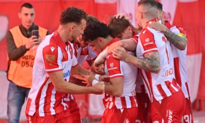 fudbaler Crvene zvezde na utakmici Superlige Prvenstva Srbije protiv Partizana na stadionu Rajka Mitica, Beograd, 26.04.2026. godine Foto: Marko Metlas Fudbal, Crvena zvezda, Superliga Prvenstvo Srbije, Partizan