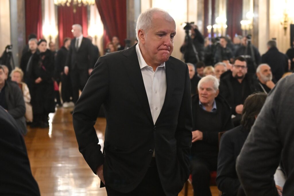 DUSKO VUJOSEVIC komemoracija treneru kosarkasa Partizana , Beograd 24.04.2026. godine Foto: Marko Metlas Kosarka, Partizan