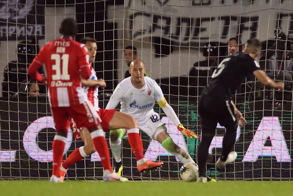 BIBRAS NATCHO Bibras Natho fudbaler Partizana na utakmici Kupa Srbije protiv MILAN BORJAN golman Crvene zvezde na stadionu Partizana, Beograd, 10.06.2020. godine Foto: Marko Metlas Fudbal, Crvena zvezda, Kup Srbije, Partizan