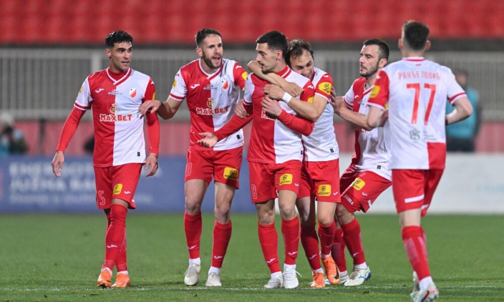 MILUTIN VIDOSAVLJEVIC, ALEKSA VUKANOVIC, VUKAN SAVICEVIC, LAZAR NIKOLIC, DJORJE CRNOMARKOVIC fudbaleri Vojvodine Novi Sad na utakmici Superlige Prvenstva Srbije protiv Partizana na stadionu Karadjordje, Novi Sad 08.03.2026. godine Foto: Marko Metlas Fudbal, Partizan, Superliga Prvenstvo Srbije, Vojvodina Novi Sad