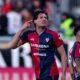 Cagliari's Gennaro Borrelli celebrates scoring during the Serie A soccer match between Cagliari and Atalanta, in Cagliari, Italy, Monday, April 27. (Gianluca Zuddas/LaPresse via AP)
