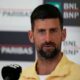 Novak Djokovic of Serbia attends a presser at the Italian Open tennis tournament in Rome, Thursday, May 7, 2026. (AP Photo/Alessandra Tarantino)