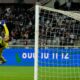 Sassuolo goalkeeper Arijanet Muric is scored on by Torino's Giovanni Simeone during the Serie A soccer match between Torino and Sassuolo in Turin, Italy, Friday, May 8, 2026. (Tano Pecoraro/LaPresse via AP)