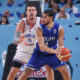 NIKOLA JOKIC kosarkas reprezentacije Srbije na utakmici Evropskog Prvenstva protiv OLIVIER NKAMHUOA Olivije Nkamua iz Finske u hali Saomi Arena, Riga 06.09.2025. godine Foto: Ivica Veselinov / MN PRESS KOSARKA, BASKETBALL, SRBIJA, SERBIA, FINSKA, FINLAND, EUROBASKET 2025, XIAOMI ARENA