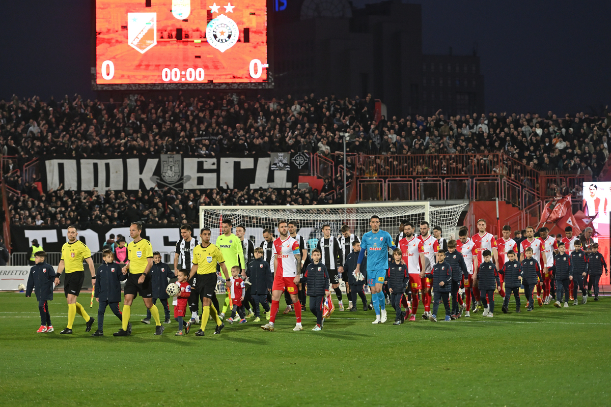 SRDJAN JOVANOVIC sudija fudbaleri Partizana na utakmici Superlige Prvenstva Srbije protiv Vojvodine Novi Sad na stadionu Karadjordje, Novi Sad 08.03.2026. godine Foto: Marko Metlas Fudbal, Partizan, Superliga Prvenstvo Srbije, Vojvodina Novi Sad