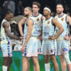 BRANCOU BADIO Branku Badio, DARIUS THOMPSON Darius TOmson, NATHAN REUVERS Nejtan Rojvers, KAMERON TAYLOR Kameron Tejlor, MATTHEW COSTELLO Metju Kostelo kosarkasi Valensije na utakmici Evrolige protiv Partizana u hali Beogradska arena, Beograd 27.03.2026. godine Foto: Marko Metlas Kosarka, Partizan, Evroliga, Valensija