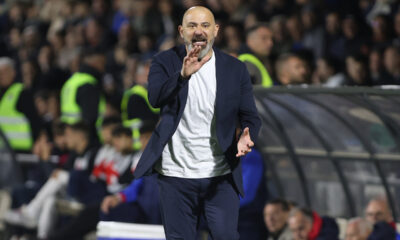 DEJAN STANKOVIC trener fudbalera Crvene Zvezde na utakmici Mocart Superlige Srbije protiv Zeleznicara na stadionu SC Mladost, Pancevo 22.04.2026. godine Foto: Ivica Veselinov / MN PRESS FUDBAL, FOOTBALL, MOZZART SUPERLIGA, PRVENSTVO SRBIJE, NATIONAL CHAMPIONSHIP, CRVENA ZVEZDA, FK ZELEZNICAR PANCEVO