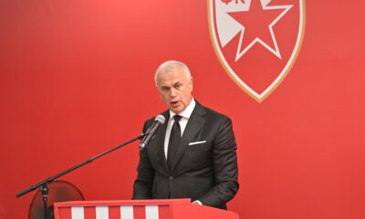 ZVEZDAN TERZIC direktor Crvene zvezde Komemoracija Vladimiru Cvetkovicu bivsem sekretaru fudbalera i kosarkasu Crvene zvezde na stadionu Rajka Mitica, Beograd, 12.05.2026. godine Foto: Marko Metlas Fudbal, Crvena zvezda, Komemoracija