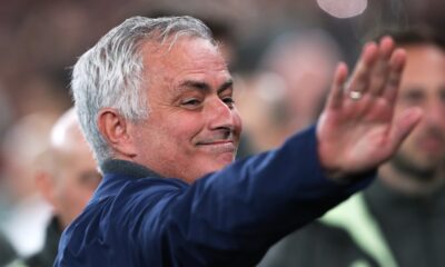 FILE -Benfica's head coach José Mourinho arrives for a Champions League opening phase soccer match between SL Benfica and Real Madrid in Lisbon, Portugal, Tuesday, Feb. 17, 2026. (AP Photo/Pedro Rocha, File)