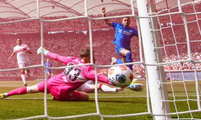 Bayer's Aleix Garcia scores during the German Bundesliga soccer match between Bayer Leverkusen and VfB Stuttgrat, in Stuttgart, Germany, Saturday, May 9, 2026. (Tom Weller/dpa via AP)