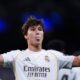 Real Madrid's Gonzalo Garcia celebrates after scoring the opening goal during the Spanish La Liga soccer match between Real Madrid and Real Oviedo in Madrid, Spain, Thursday, May 14, 2026. (AP Photo/Manu Fernandez)