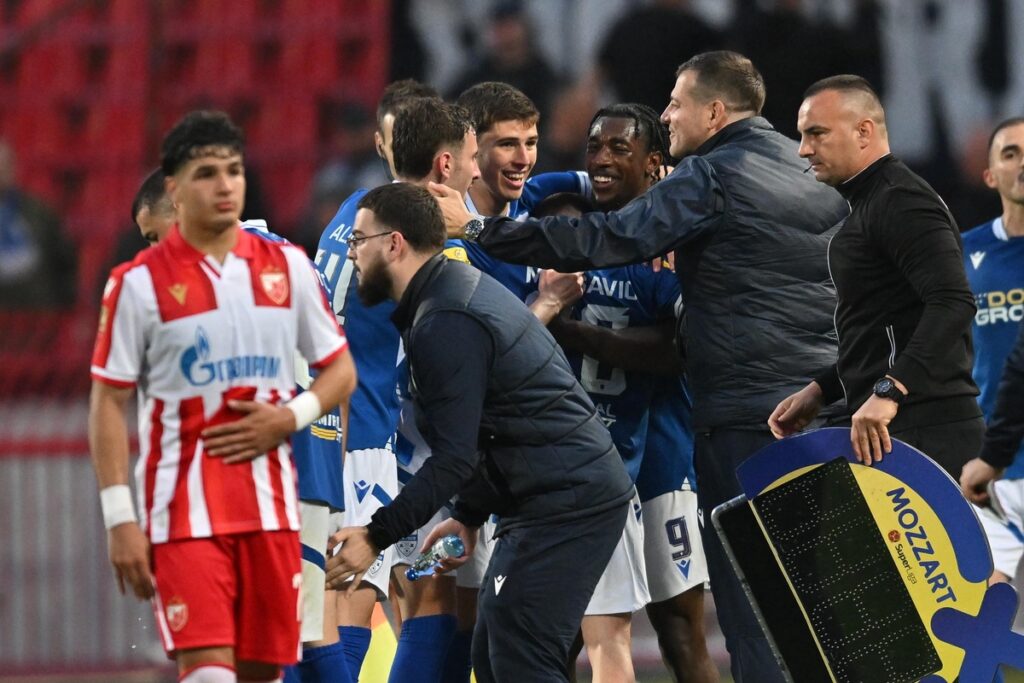Trener Novog Pazara na utakmici Superlige Prvenstva Srbije protiv Crvene zvezde na stadionu Rajka Mitica, Beograd, 09.05.2026. godine Foto: Marko Metlas Fudbal, Crvena zvezda, Superliga Prvenstvo Srbije, Novi Pazar