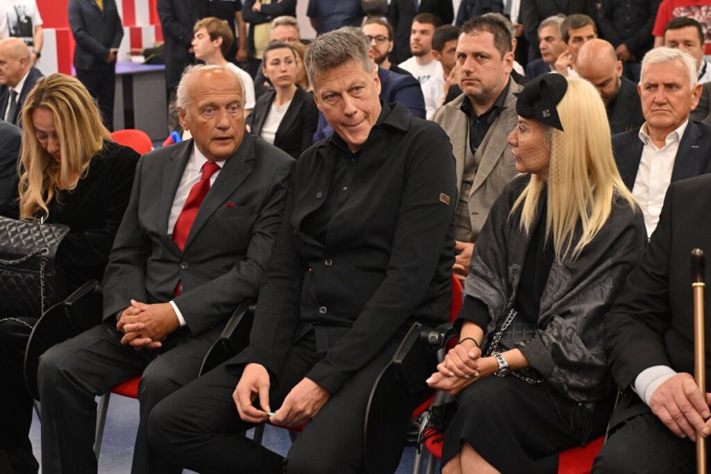 Komemoracija Vladimiru Cvetkovicu bivsem sekretaru fudbalera Crvene zvezde na stadionu Rajka Mitica, Beograd, 12.05.2026. godine Foto: Marko Metlas Fudbal, Crvena zvezda, Komemoracija
