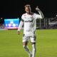 Neymar of Brazil's Santos reacts during a Copa Sudamericana Group D soccer match against Argentina's San Lorenzo in Buenos Aires, Argentina, Tuesday, April 28, 2026. (AP Photo/Rodrigo Abd)