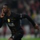 PSG's Ousmane Dembele celebrates after scoring their first goal during the Champions League semifinal second leg soccer match between Bayern Munich and Paris Saint Germain in Munich, Germany, Wednesday, May 6, 2026. (Sven Hoppe/dpa via AP)